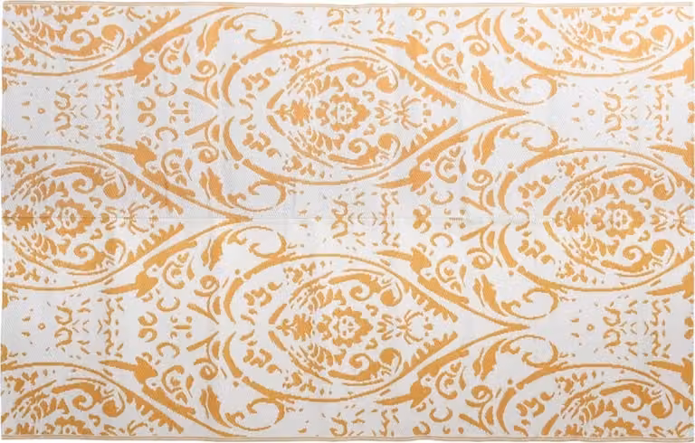 vidaXL Tappeto per esterni ARAKIL Arancione e bianco 190x290 cm PP