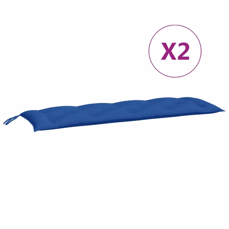 Cuscini per Panca 2 pz Blu 150x50x7 cm in Tessuto Oxford