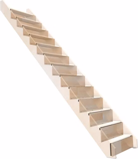 Scala dritta Nostra BURGER in legno di faggio naturale colore beige