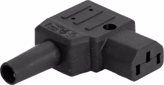 Connettore per collegamento alla rete elettrica Bachmann - conforme a IEC 60320 C13 - con angolo di 90°