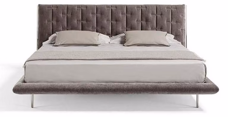Braunes Schlafbett Stilvolles Textilbett Schlafzimmer Polsterbetten