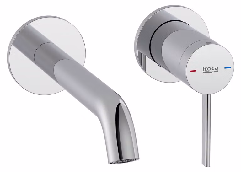 ROCA Miscelatore da incasso per lavabo ONA, risparmio idrico ed energetico, cromato