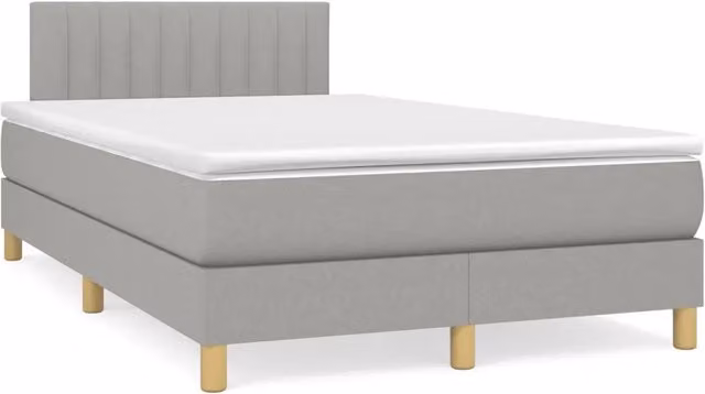 Letto Ibrido vidaXL con Struttura in Legno di Pino e Materasso Grigio e Bianco L/P/H: 120 x 200 x 88 cm