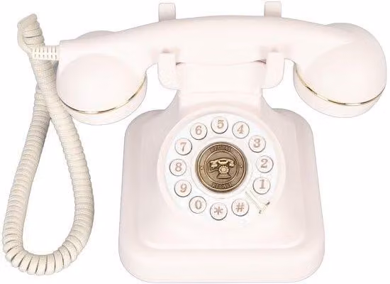 Telefono retrò realizzato in ABS resistente, con un design vintage