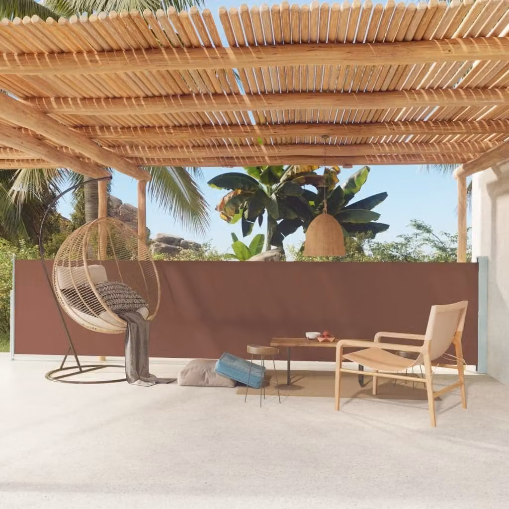 Maison Exclusive - Tenda da sole a casson estensibile, 117x614 cm, colore marrone