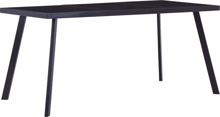 Maison Exclusive - Tavolo da pranzo nero 180 x 90 x 75 cm in vetro temperato