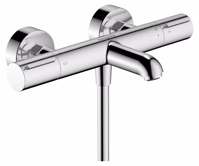 hansgrohe Ecostat élément thermostatique pour baignoire, saillie 177mm, apparent, 2 consommateurs, 13347340, 13347340