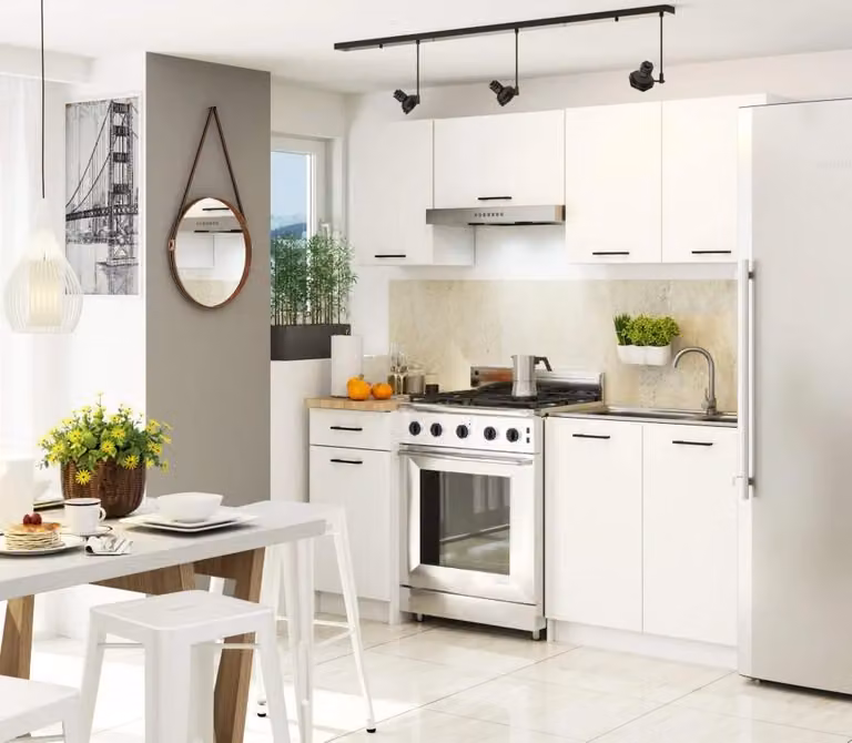 Mobile cucina dritto 180 cm VERMINA - bianco