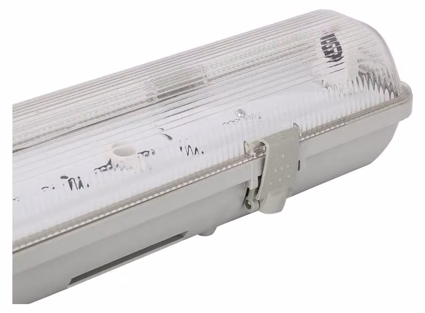 Lampada da esterno per tubo da 1,2 metri, grado di protezione IP65, dimensioni 1265x85x88 mm, colore bianco