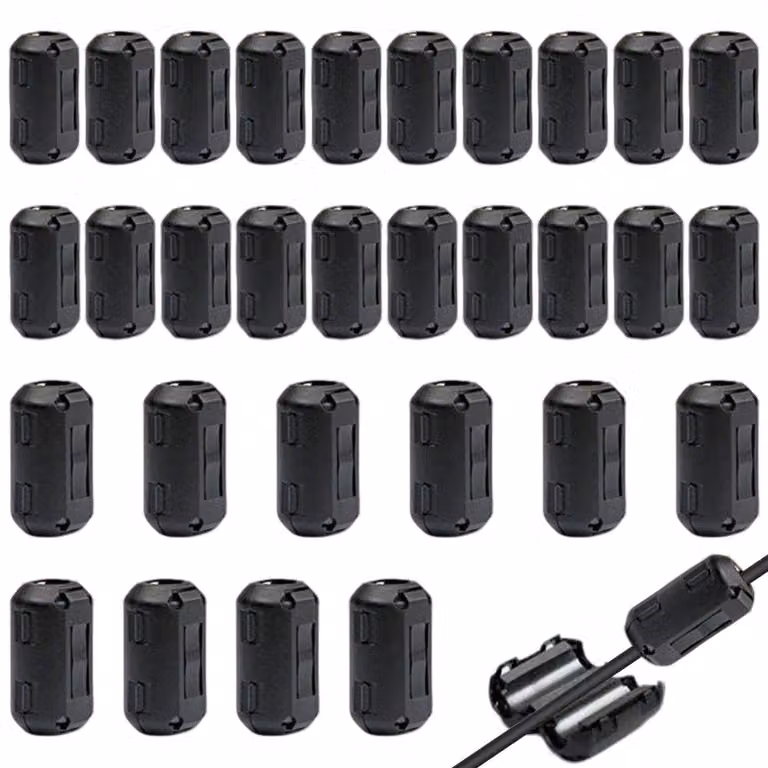 Anelli magnetici in ferrite, 30 pezzi, dimensioni 3,5/5/7 mm, con protezione anti-interferenza