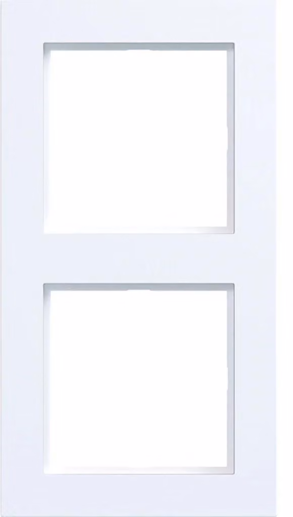 Hager, cornice a due moduli, tipo A.1, bianco opaco