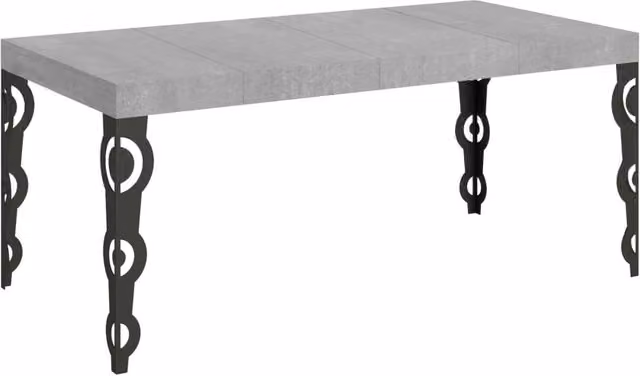 Tavolo Allungabile Moderno Karamay Premium GIORDANOSHOP Colore Grigio L/P/H: 90 x 90-246 x 77 cm