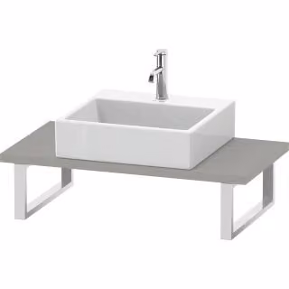 Duravit Console Compact L-Cube 80-200x48cm, 1 AS, spessore 3cm, cemento r ma