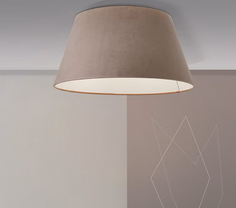 Plafoniera BRILLIANT Brok 50cm | plafoniera senza tempo | taupe | 1x E27 max. 52 W | IP20