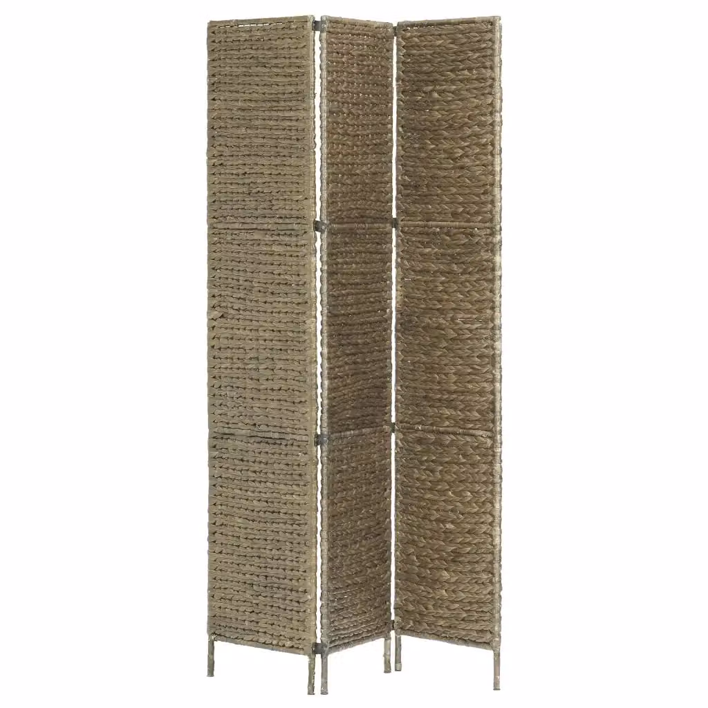 Paravento a 3 Pannelli vidaXL in Stile Rustico Marrone con Metallo e Rattan L: 116 cm, H: 160 cm – 2