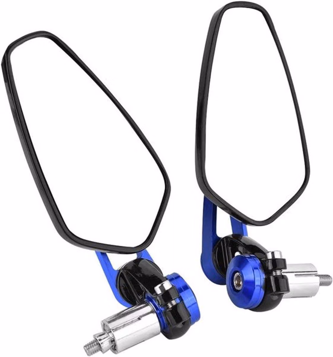 Specchio retrovisore universale da 22 mm (7/8 di pollice) per motociclette, realizzato in alluminio CNC, adatto per specchietti laterali (blu)