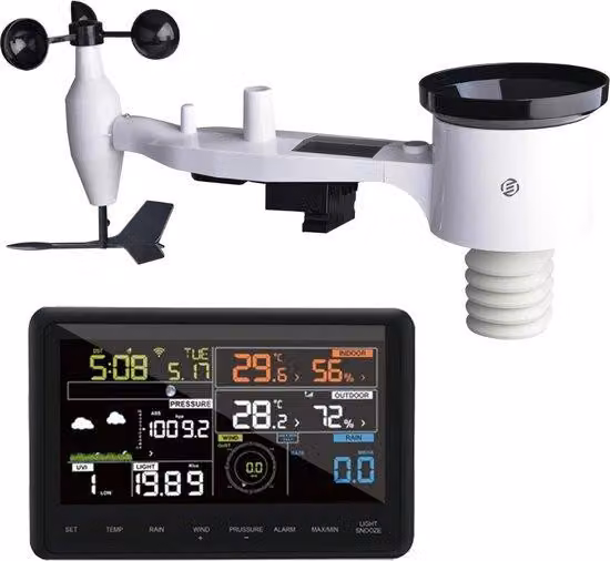 Stazione meteorologica interna ed esterna, igrometro, termometro, digitale, misuratore di umidità, all'avanguardia