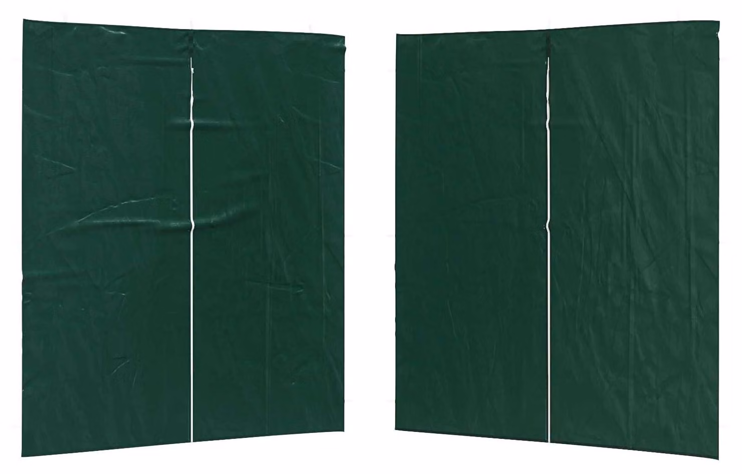 Parete per tenda da festa 2 pcs Verde 200 x 195 cm PE e Acciaio