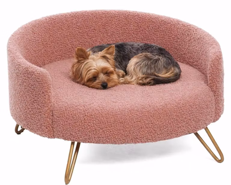 Divano per cani Flamingo Dizco rotondo rosa, dimensioni: 51 x 50 x 30,5 cm