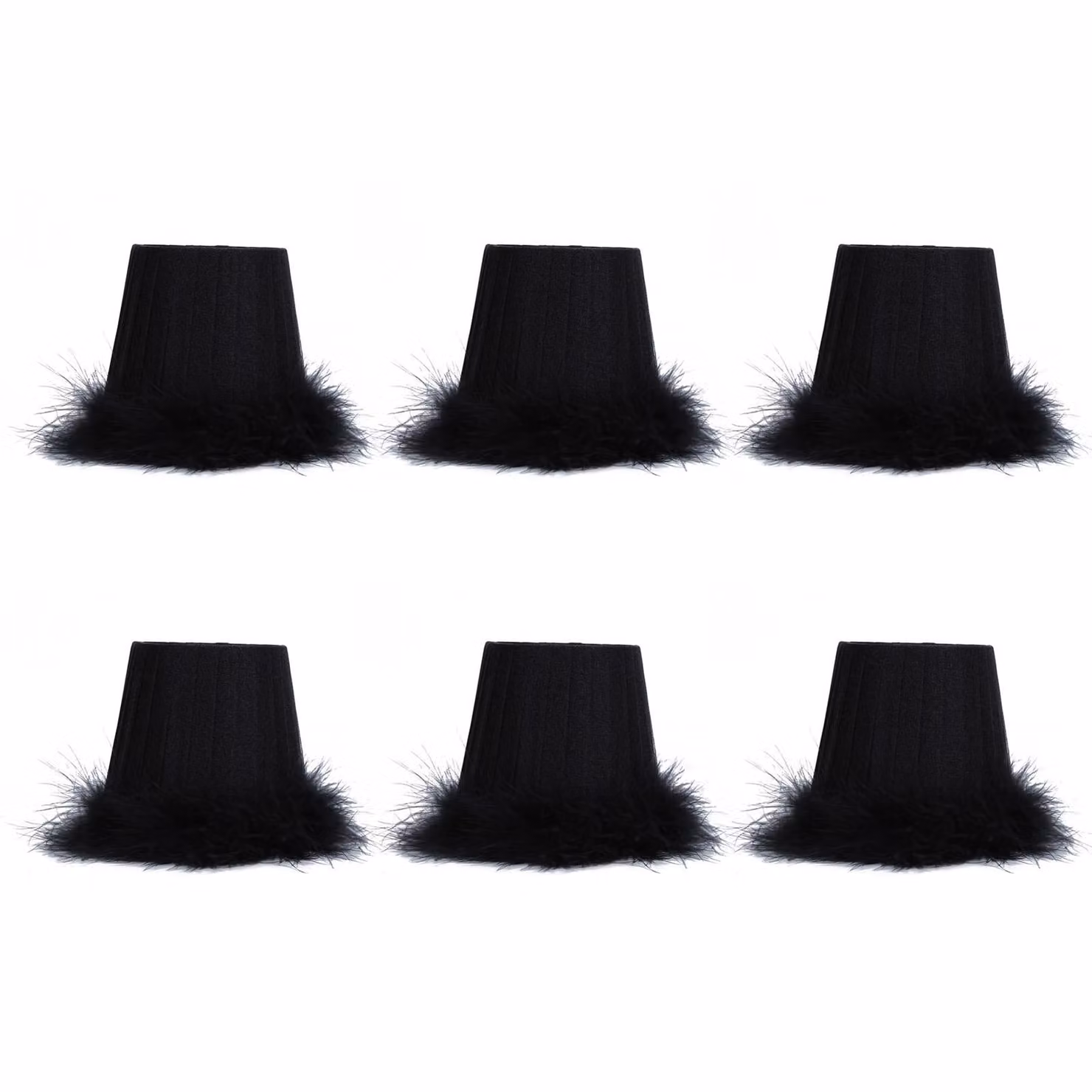 6 pezzi di paralume per lampada a sospensione in tessuto - Paralume per lampadario con bordi a molla, accessori decorativi per l'illuminazione