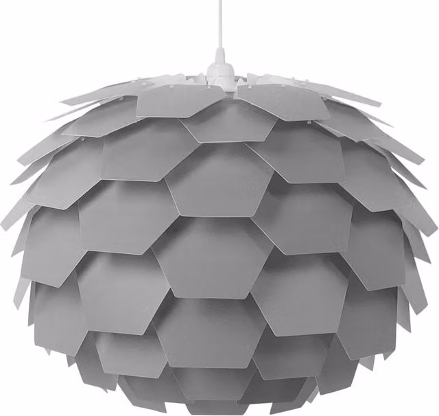 Lampadario sospeso moderno BELIANI a forma di fiore in plastica grigio – 1
