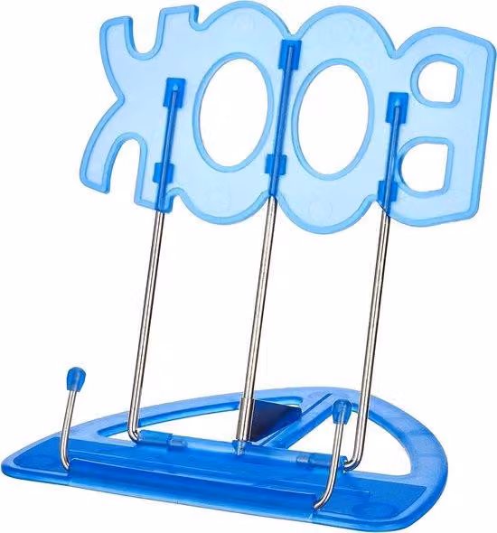 Sgabello da lettura in plastica con staffa verniciata di blu