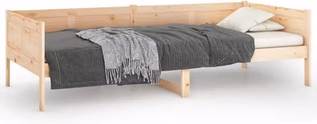Letto singolo per adulti in legno massello di pino rustico L: 200 cm, P: 80 cm – 1