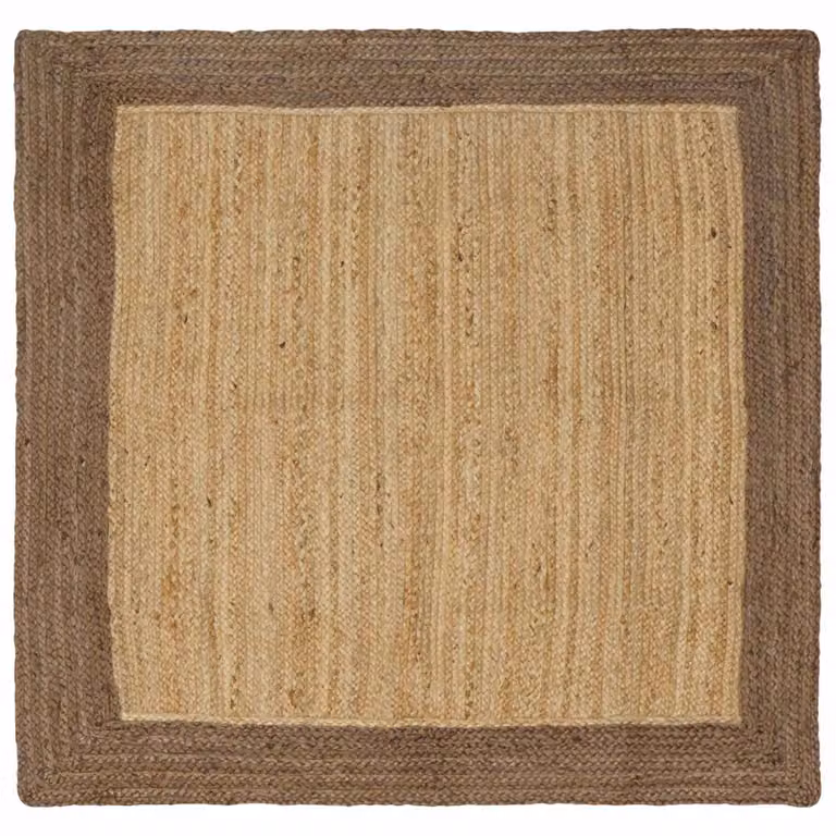 Tappeto da area quadrato in juta vidaXL Grigio Beige 120 x 120 cm