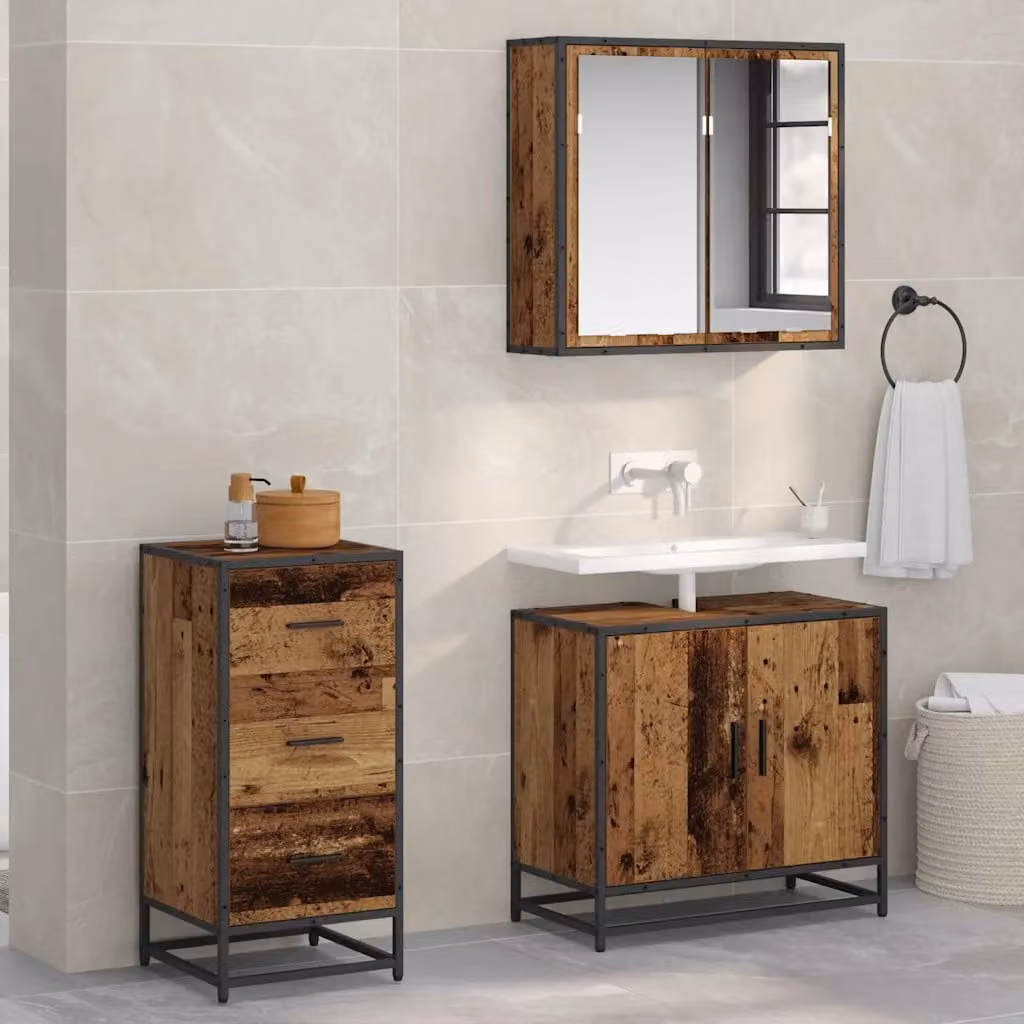 Credenza moderna vidaXL in legno color marrone L/P/H: 35,5 x 35 x 76 cm