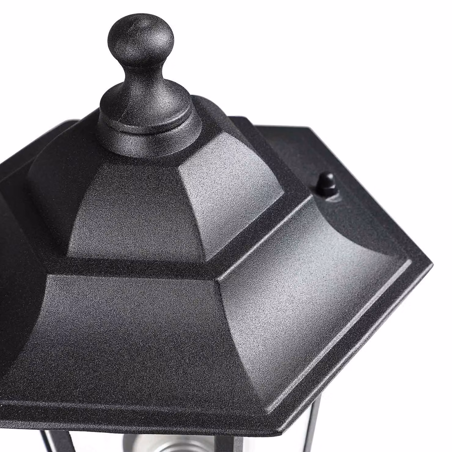 Lampada Lanterna da parete Monzana per giardino con sensore di movimento e vetro, colore nero e grigio, IP44, attacco E27, H: 37.5 cm, L: 22.5 cm, P: 20.0 cm – 2
