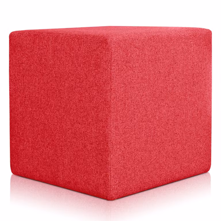 Pouf Rubino 53 x 53 cm Rosso