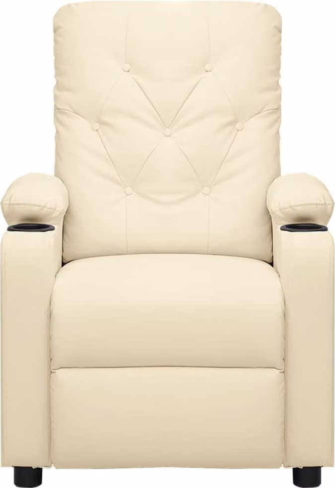 vidaXL Sedia da massaggio in Pelle finta crema