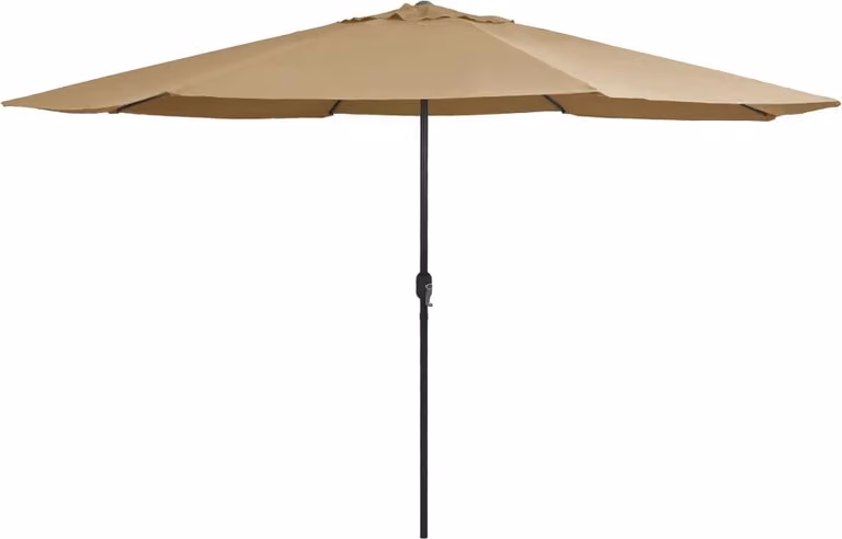 Maison Exclusive - Ombrellone con palo in metallo, altezza 390 cm, color tortora