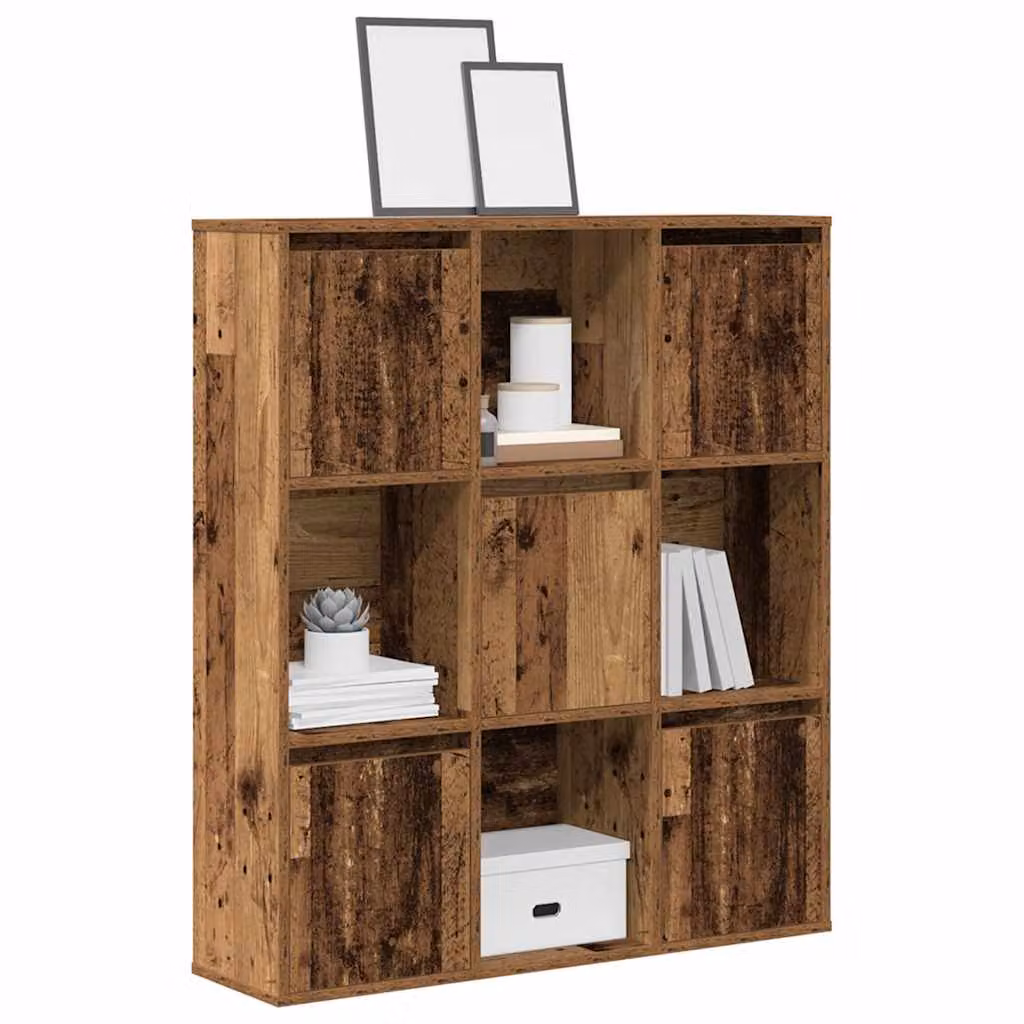 Libreria vidaXL in Legno Multistrato e MDF, Stile Rustico, Marrone, L 89 cm x P 24 cm x H 101,5 cm