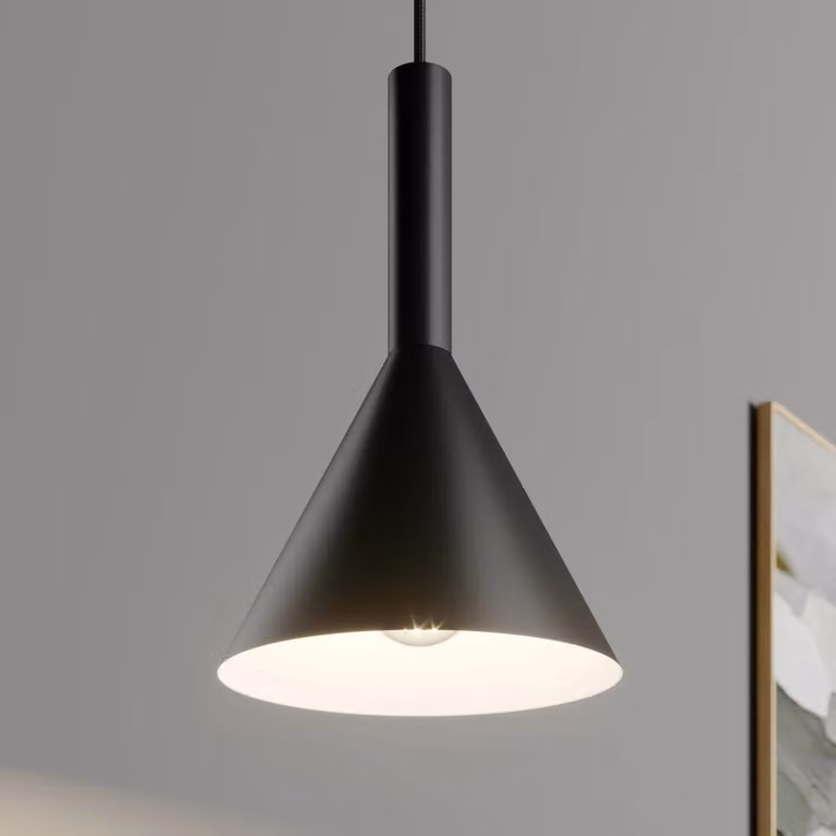 Lampada a sospensione Tadej Arcchio, dimmerabile, Nero, Soggiorno / Sala da pranzo, Metallo, Moderno, Lampada a sospensione