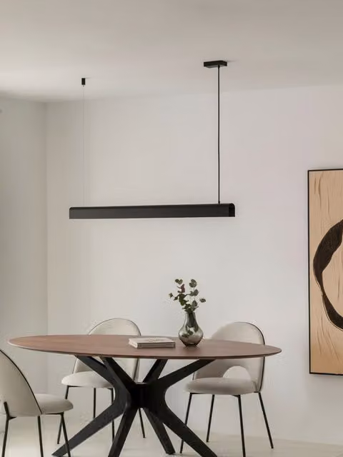 Lampada da soffitto sospesa moderna in metallo nera Kenay Home