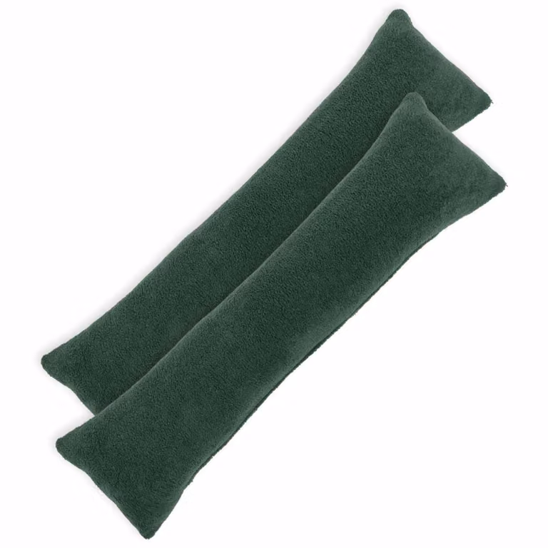 Set di 2 federe vidaXL HEERLEN in tessuto bouclé verde scuro, L 145 cm x L 40 cm