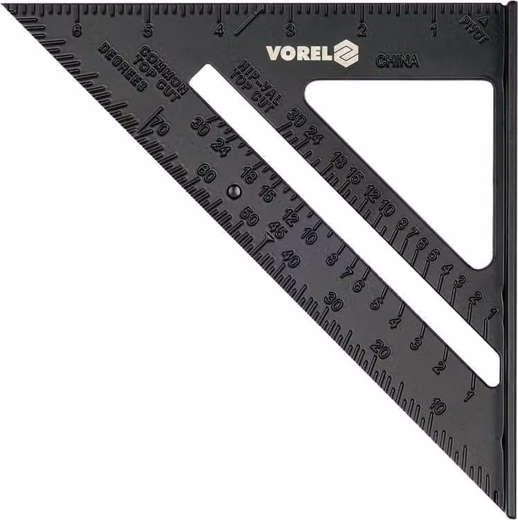 VOREL 18377 cirterio 250 mm alluminio 1 pezzo(i)