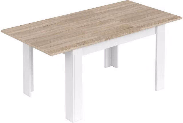 KIT TAVOLO KENDRA ALLUNGABILE 90X140/190X78H ROVERE / BIANCO