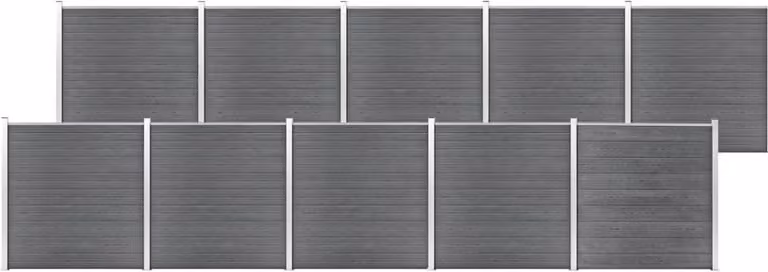 Maison Exclusive - Recinzione da giardino in WPC 1737 x 186 cm, grigio