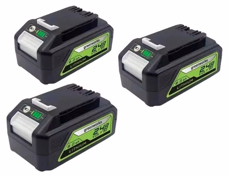 Batteria agli ioni di litio, capacità 8000mAh, compatibile con utensili da 24V, 20V 8.0AH (3 pezzi), 24V