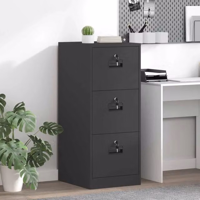 Armadio per File con cassetto Nero 44 x 50 x 106.5 cm 891598