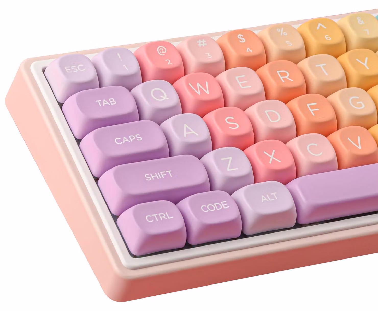 Tasti per tastiera in PBT, 126 tasti, set di tasti personalizzati con profilo Candy MOA, compatibili con interruttori meccanici per layout ANSI, ideali per tastiere da gaming