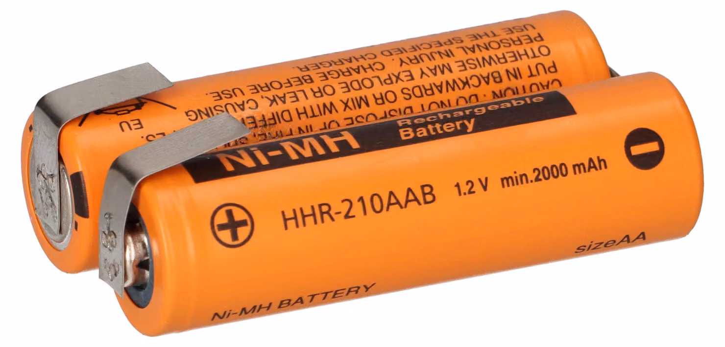 2,4V 2080mAh batteria ricaricabile AA Ni-MH HHR210AA etichetta a saldare
