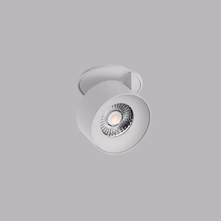 Apparecchio LED da incasso dimmerabile KLIP con possibilità di rotazione, Variante: 11 W, base bianca, riflettore bianco, TRIAC
