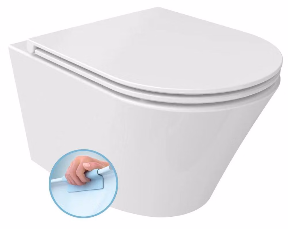 PACO SHORT WC sospeso, senza brida, 36x47,5 cm, bianco