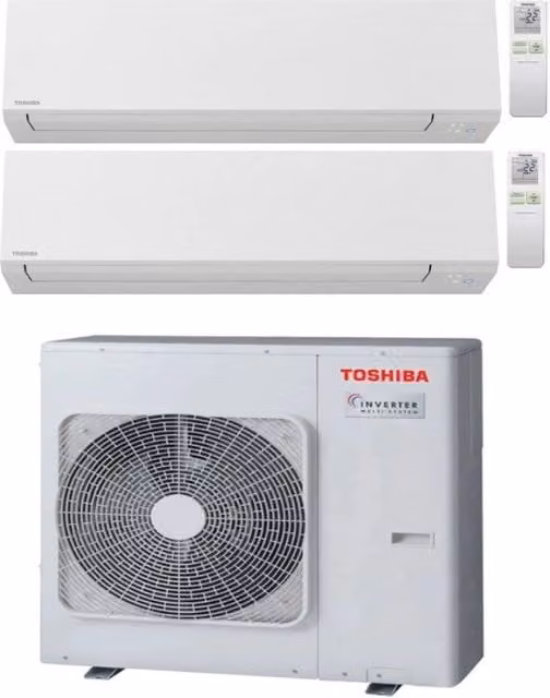 Condizionatore Dual Split Toshiba Shorai Edge Bianco 10+10 (9+9) con Wi-Fi Integrato e Controllo via App Classe Energetica A++