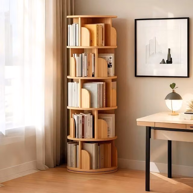 Libreria girevole 360 Minimal colore rovere L: 60 cm, P: 30 cm, H: 160 cm