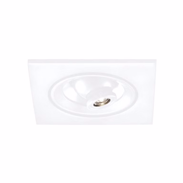 Egger Licht Faretto LED da incasso Riga Zooom di EGG, angolare, bianco, 2700K Zooom, dimmerabile, Bianco / Opale, Corridoio, Alluminio, Moderno, Downlight