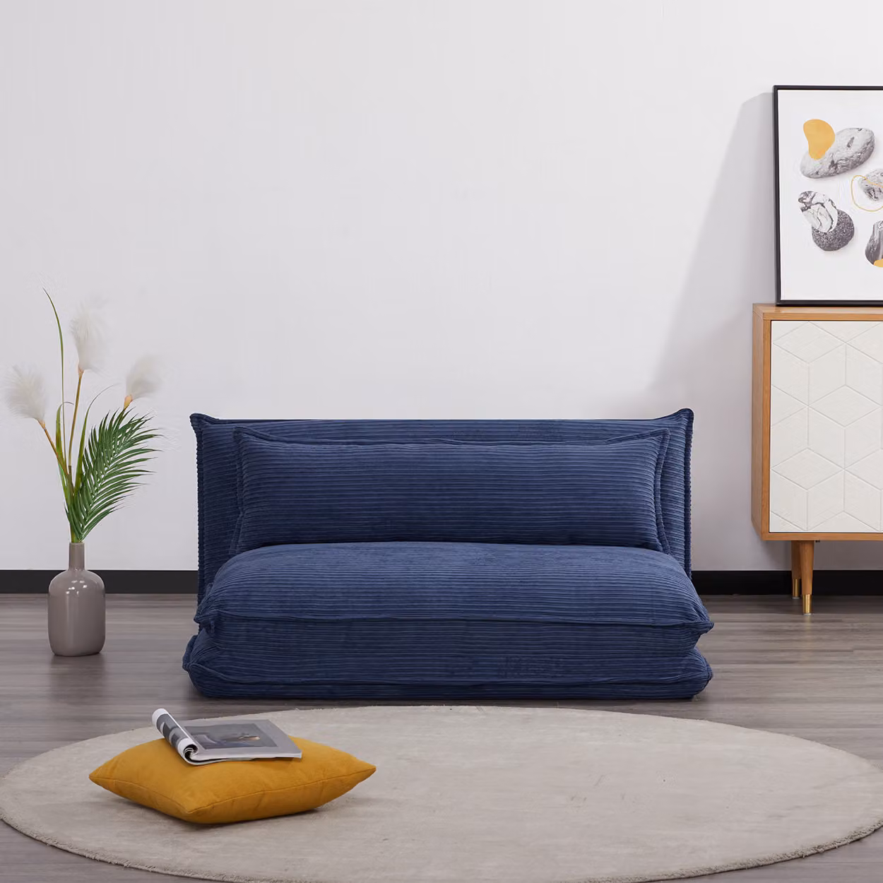 Divano Letto Futon KUMO Blu Doppio